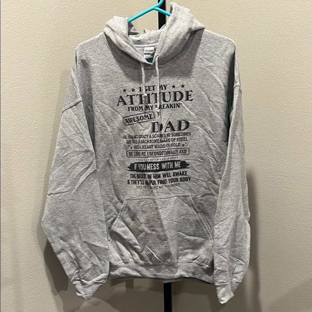 Gildan Gray Sweatshirt Casual Cotton Blend